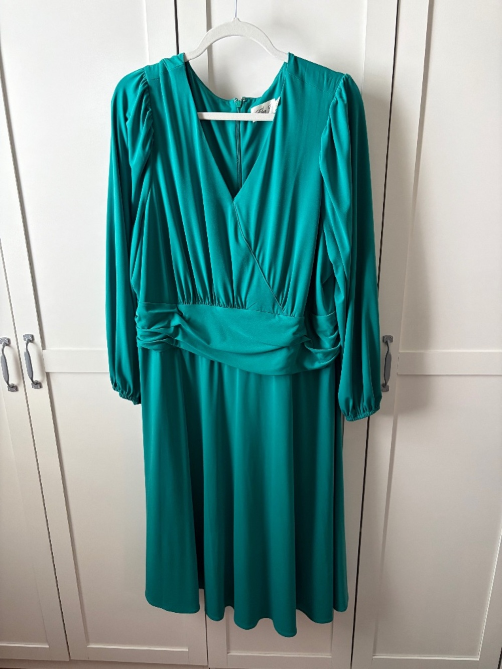 Eliza J Green Plus Sized 22W Long Sleeve Work or Cocktail Dress